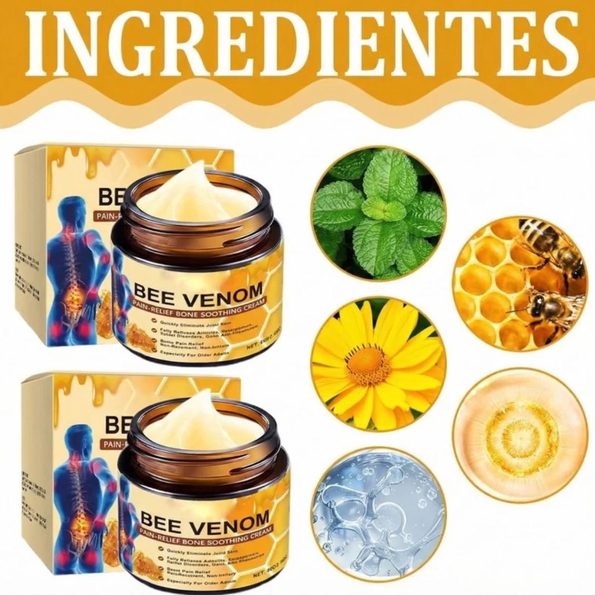 BeeVital Alivio Profundo™ | Crema de Veneno de Abeja para Articulaciones y Músculos